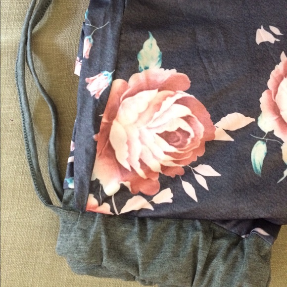 NWT Silky floral lounge yoga pant jersey waistband - Picture 4 of 6